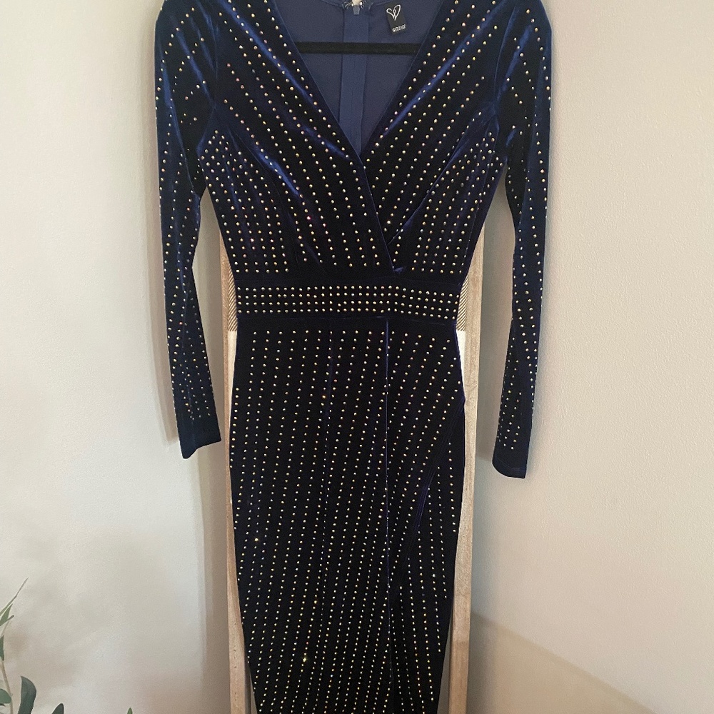 Windsor Navy Blue Long-sleeve Dress - Picture 5 of 5